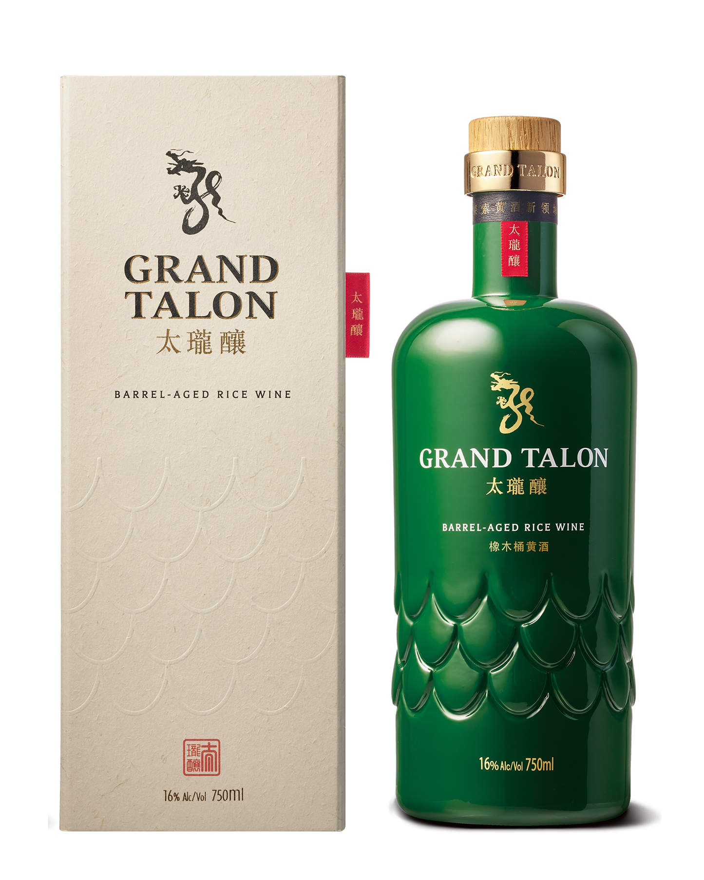 Grand Talon Barrel-Aged Rice Wine 太瓏釀橡木桶黃酒 Mature in premium virgin oak barrels 16%vol 750ml
