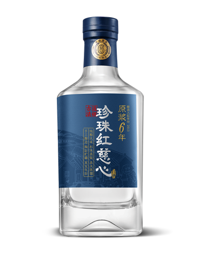 Pearl Red Ci Xin 6-year-old Baijiu 珍珠红慈心6年 6 years aged rice spirit Chinese Baijiu 52% 500ml