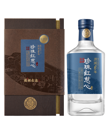 Pearl Red Ci Xin 6-year-old Baijiu 珍珠红慈心6年 6 years aged rice spirit Chinese Baijiu 52% 500ml